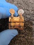 Vintage Harrison Clarinet "h" Ligature - Gold Plated Size. Fixed Price $65.00.