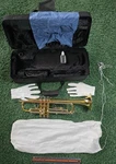 Kaizer Flat Bb Gold Lacquered Yellow Brass Trumpet, Case, Cloths Gloves &bag++. Fixed Price $185.00.