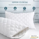 2-4 Zipper Waterproof Pillow Protector Case Covers Standard/queen King White. Fixed Price $21.99.