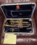 Conn Director Cornet W Mouthpiece Case Lyre 1968 Shooting Star Pearl Lovely. Fixed Price $156.63.