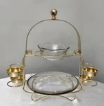 International Silver Company Gold Plated Buffet Server Banquet Display W/ 6 Pcs. Fixed Price $71.20.