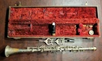 Antique Clark Student Elkhart Metal Clarinet With Brilhart Ebolin Mouthpiece. Fixed Price $99.95.