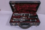 As-is 1950S Pan American Cavalier Conn Bb Plastic Clarinet W/ Case & Mouthpiece. Fixed Price $39.99.