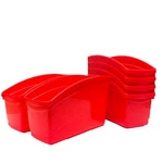 Book Bins Set, 10-1/2" Length, 4" Width, Red, Pack Of 6. Fixed Price $48.97.