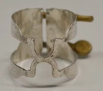 Used Vintage Harrison Silver Bb Clarinet Ligature, Stamped "c". Fixed Price $99.00.