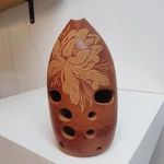 Ancient Style Chinese Xun (ceramic Vessel Flute) Floral Design Red Clay. Fixed Price $35.00.