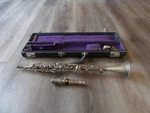Vintage Piece Silver Colored Clarinet Goldentone Stamped 1328 With Case. Fixed Price $89.99.