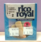 Rico Royal Bb Clarinet Reeds #2 Strength New/sealed Box Of 10. Fixed Price $19.99.