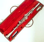 Vintage 1950 Silver Cleveland Clarinet Made By King H.n. White Co. W/ Case. Fixed Price $125.00.