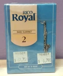 Rico Royal Bass Clarinet Reeds #2 Strength New/sealed Box Of 10. Fixed Price $30.00.