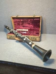 Vintage C. G. Conn Clarinet With Brilhart Mouthpiece And Case Musical Instrument. Fixed Price $75.00.