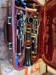 Evette & Schaeffer Upper Intermediate Model Wooden Clarinet K-series Circa 1960S. Fixed Price $100.00.