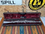 Vintage Early Cundy Bettoney Silver Three Star Clarinet With Case. Fixed Price $159.99.