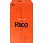 Rico Bass Clarinet Reeds, Box Of 25 Strength 2.5. Fixed Price $97.99.