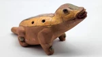 Antique South American Painted Pottery Lizard Flute / Ocarina. Fixed Price $124.00.