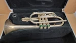 Holton Collegiate Silver Cornet W/case Elkhorn, Wis Vintage. Fixed Price $250.00.