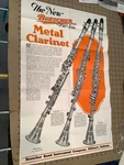 1928 Carl Fischer - Boston Buescher True Tone Metal Clarinet Poster Brochure. Fixed Price $110.69.
