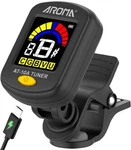 Aroma Rechargeable Tuner Clip On For Guitar, Violin, Ukulele, Black. Fixed Price $17.99.