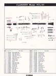 1980 Yamaha Musical Instrument Parts List Ad Sheet Clarinet Model YCL-85. Fixed Price $12.00.