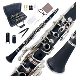 New Professional Clarinet Ebonite Body Nickel Plated Key Bb 17 Case. Fixed Price $99.00.