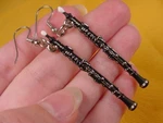 (M-212-D) Loree Hand Painted Earrings Jewelry Love Music Oboes. Fixed Price $37.12.