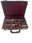 Vintage Pruefer Silver Throat Special Model Clarinet With Case. Fixed Price $58.50.