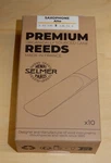 New Henri Selmer Paris Premium Reeds For Alto Saxophone, Strength #3 - Box Of 10. Fixed Price $39.00.