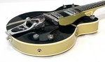 (gretsch) G6118T-LTV 130TH Anniv Jr Used 2TONE Black Metallic Gold W/hard Case. Fixed Price $2651.00.