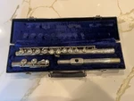 Vintage 3 Piece Silver Toned Mudan Flute (china) With Case - Practice. Fixed Price $39.99.