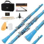 Clarinet Flat Ebonite Beginner Bundle Light Blue 10 Reeds Mendini Cecilio Cork. Fixed Price $154.99.
