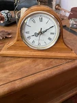 Vintage Quartz Westminster Chime 12" Mantel Clock Solid Wood Case Roman Numerals. Fixed Price $44.49.