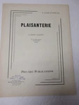 Louis Scarmolin Plaisanterie Flat Clarinet Quartet Sheet Music Pro-art Pub. Fixed Price $12.00.