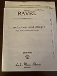 Ravel Introduction And Allegro: Harp, Flute, Clarinet, Strings. Sheet Music. Fixed Price $21.03.