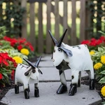 Handmade Metal Rustic Goat Statue Southwestern Garden Decor Yard Art. Fixed Price $35.00.